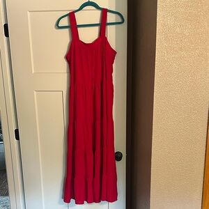Max Studio Vibrant Red Sleeveless Maxi Dress